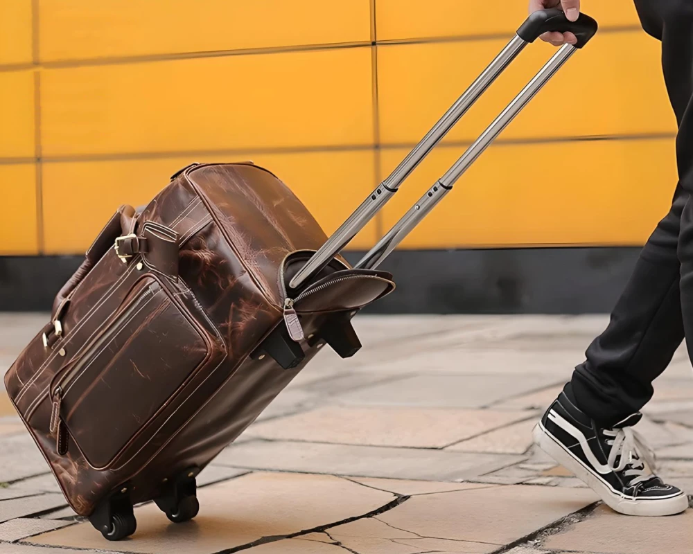 leather carry-on bag